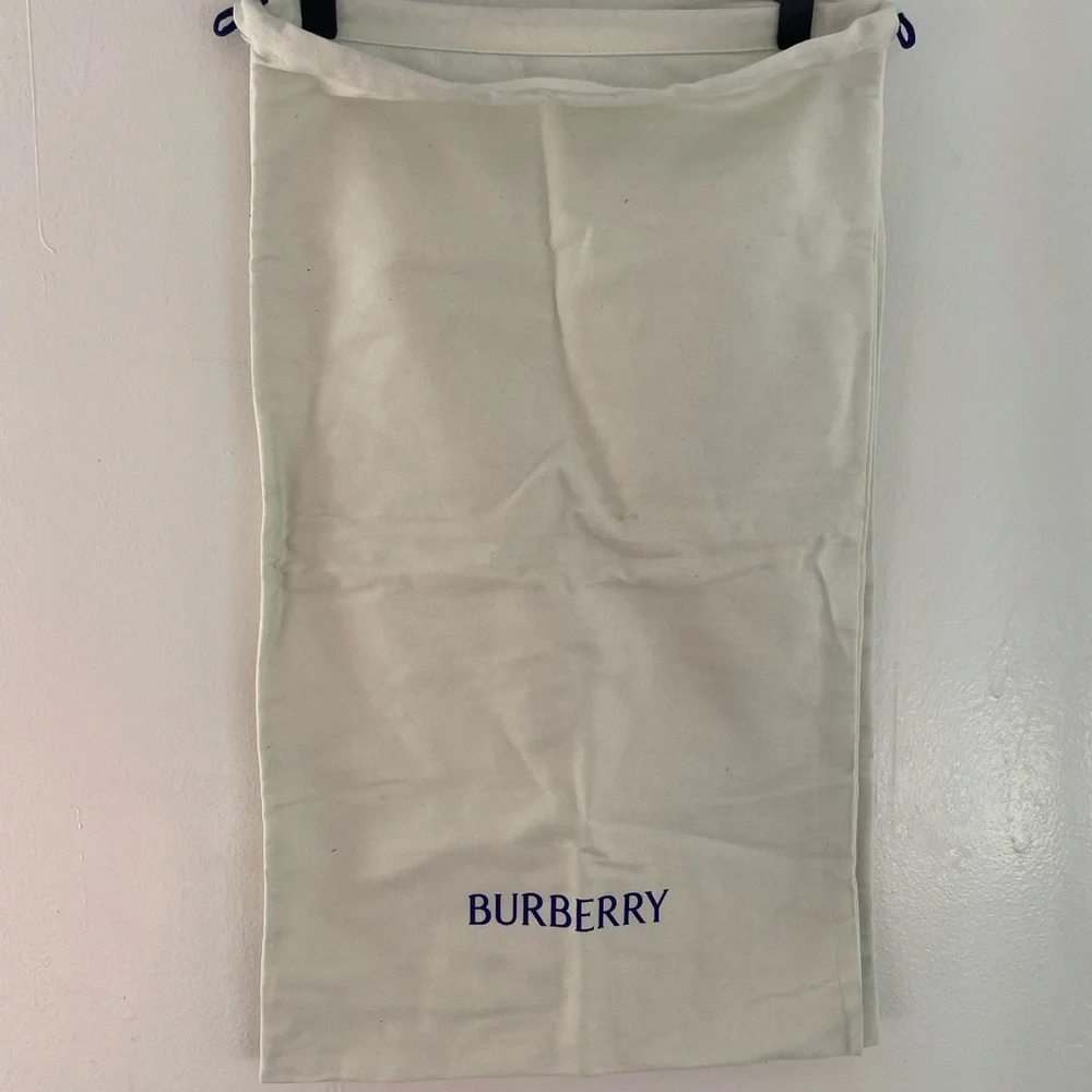 Burberry White Dust Bag with Blue Logo